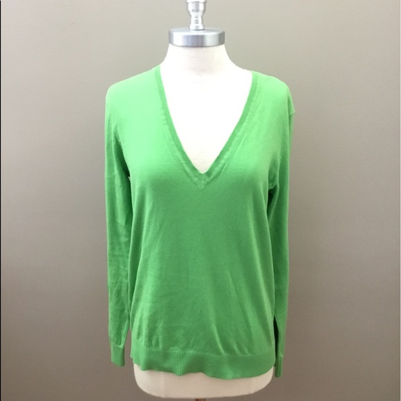 J. Crew Sweaters - New J. Crew Green V-Neck Lightweight Sweater